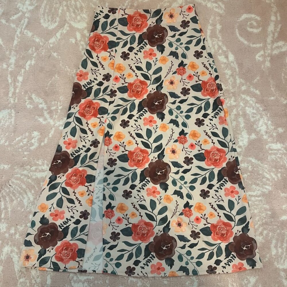 floral skirt